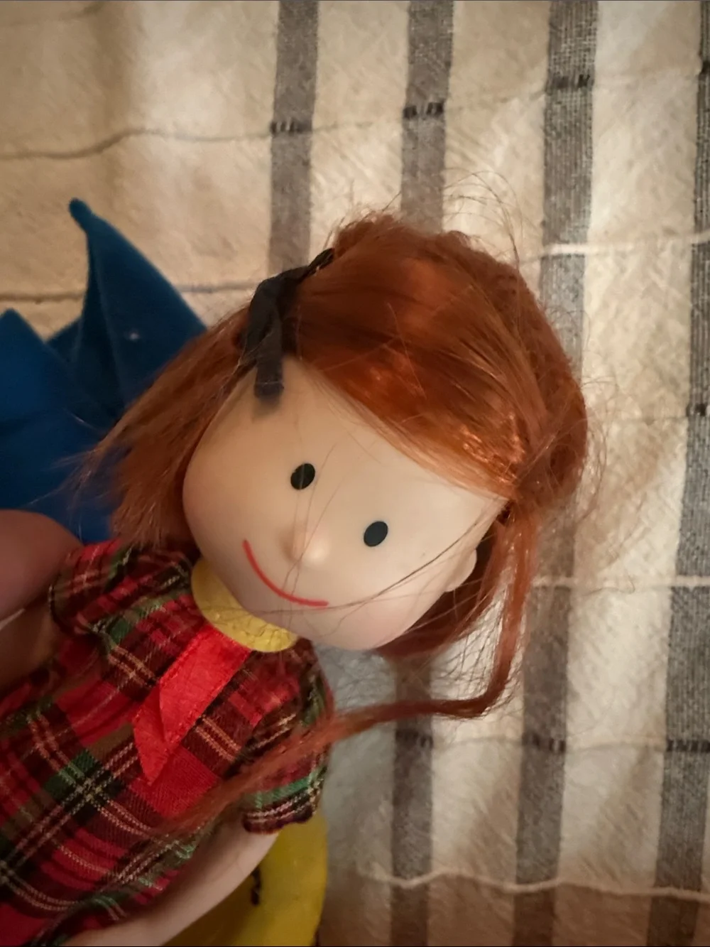 Madeline Doll with Red Hair and Red Plaid Outfit- Vintage Toy